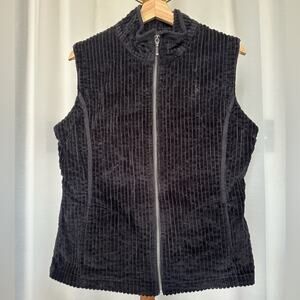 Woolrich black corduroy vest 100% cotton size medium VGUC vintage